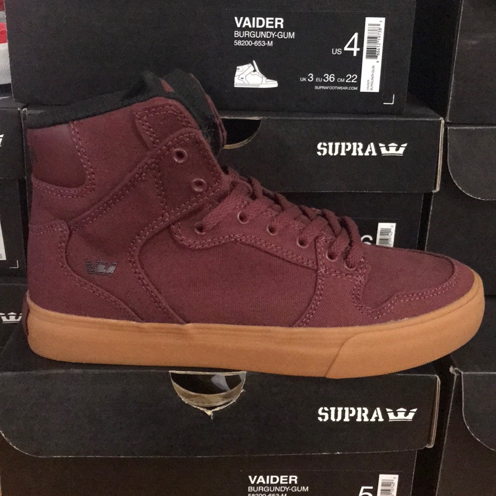 Supra Youth Vaider Burgundy Gum